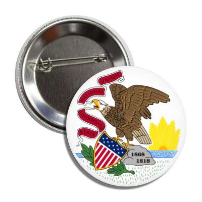 illinois state flag usa button