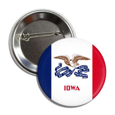 iowa state flag usa button