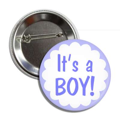 its a boy blue border button