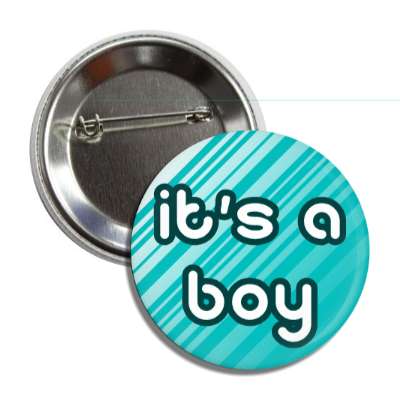 its a boy lines teal button