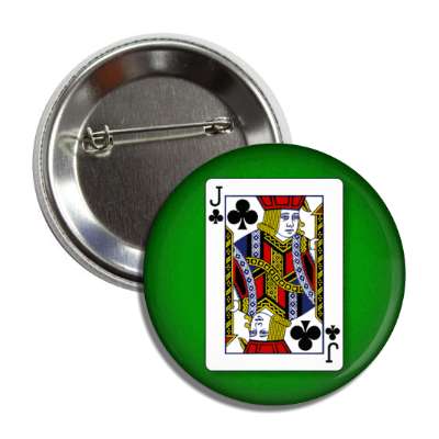 jack of clubs playing card button