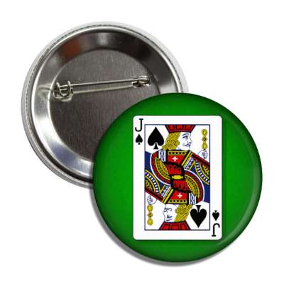 jack of spades playing card button