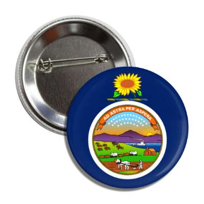 kansas state flag usa button