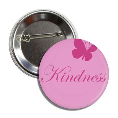 kindness butterfly silhouette button