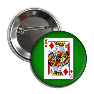 king of diamonds playing card button