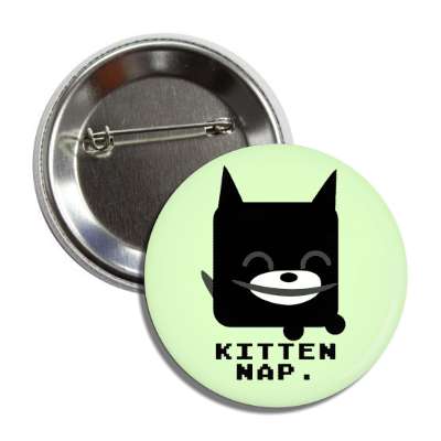 kitten nap cute cartoon button