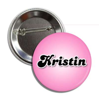 kristin female name pink button