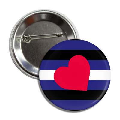 leather pride flag button