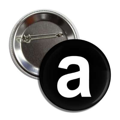 letter a lower case black white button