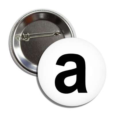 letter a lower case white black button