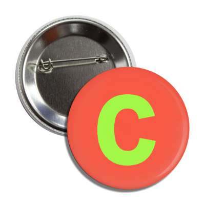letter c lower case orange green button