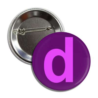 letter d lower case purple button