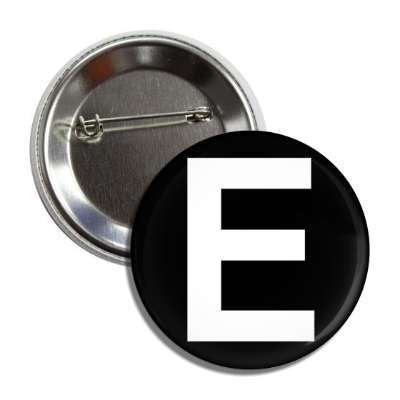 letter e capital black white button