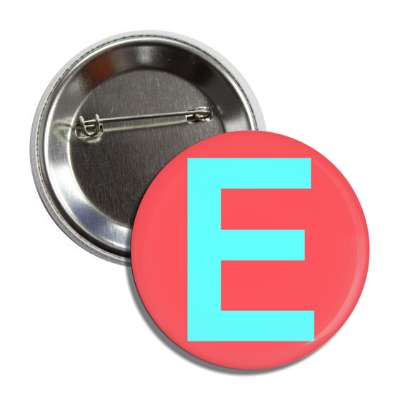 letter e capital coral aqua button