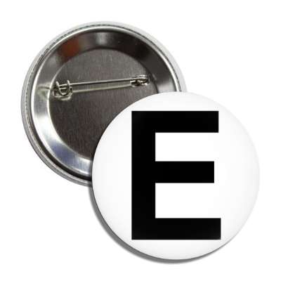 letter e capital white black button