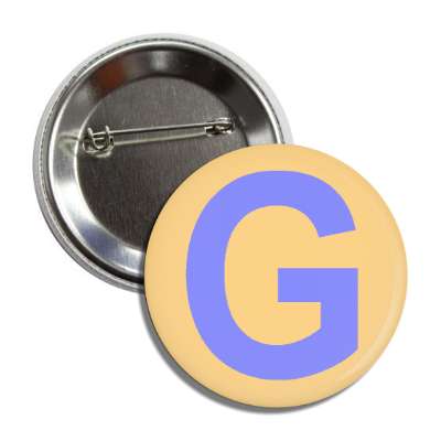 letter g capital peach medium blue button