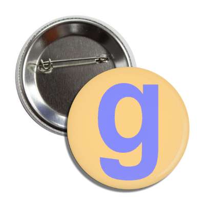 letter g lower case peach medium blue button