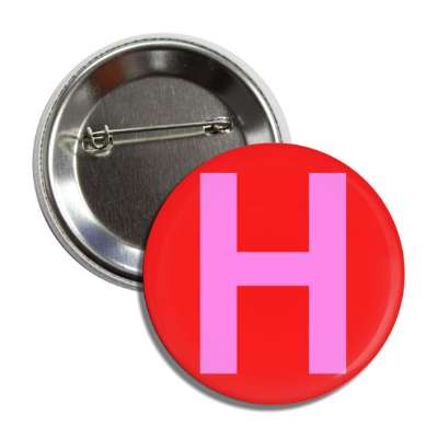 letter h capital red light magenta button