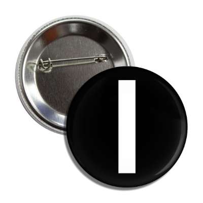 letter i capital black white button