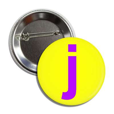 letter j lower case yellow purple button