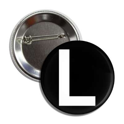 letter l capital black white button