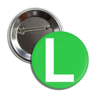 letter l capital green white button