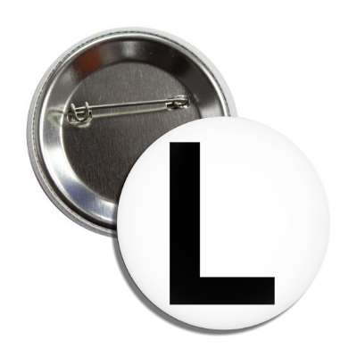 letter l capital white black button