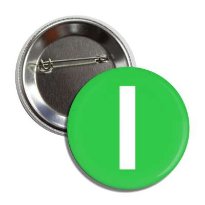 letter l lower case green white button