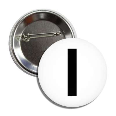 letter l lower case white black button