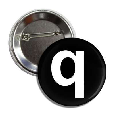 letter q lower case black white bold button