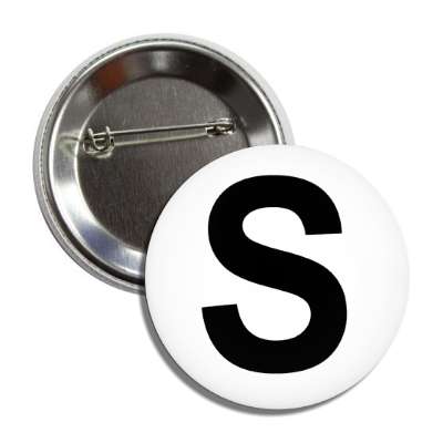 letter s capital white black button