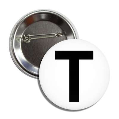 letter t capital white black button