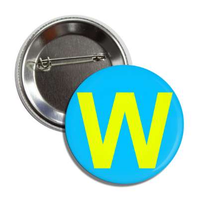 letter w capital light blue light green button