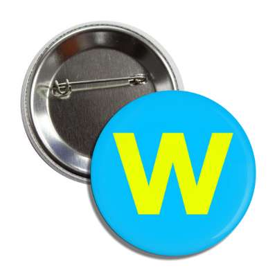 letter w lower case light blue light green button