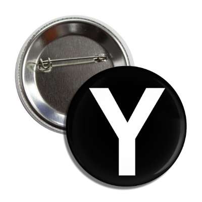 letter y capital black white button