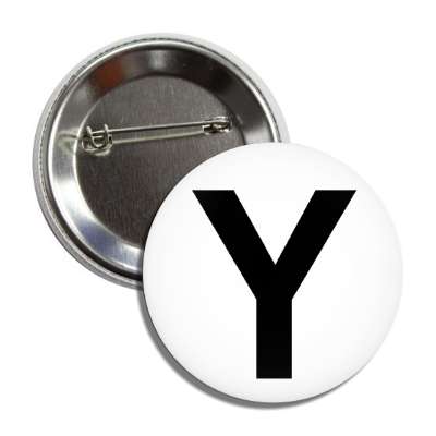 letter y capital white black button