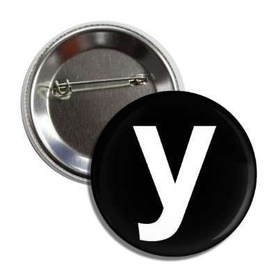 letter y lower case black white button