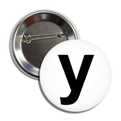 letter y lower case white black button