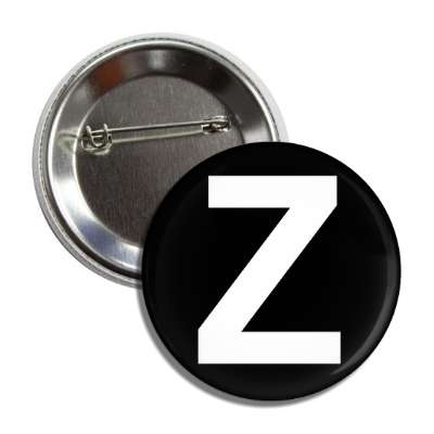 letter z capital black white button