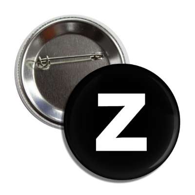 letter z lower case black white button