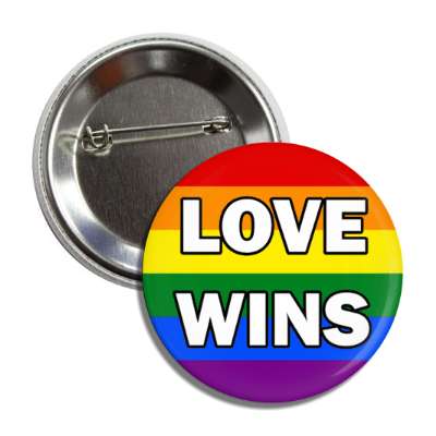 lgbt love wins rainbow flag button