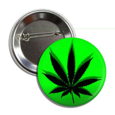 marijuana leaf silhouette button