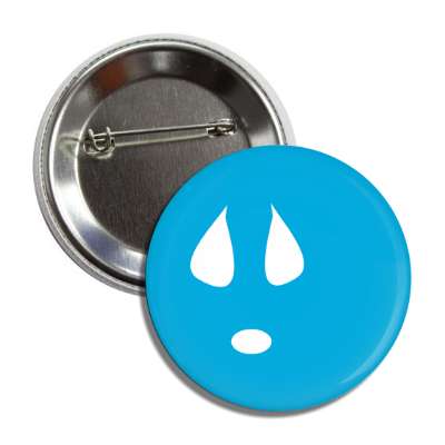 medium blue sad smile face button