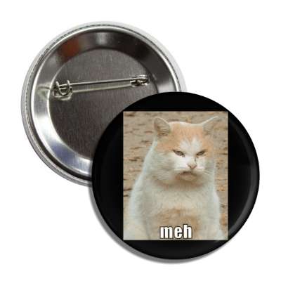 meh bored cat button