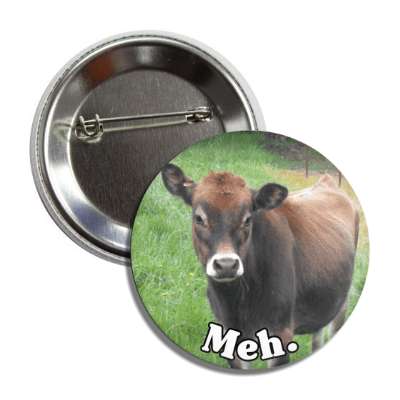 meh bored cow button