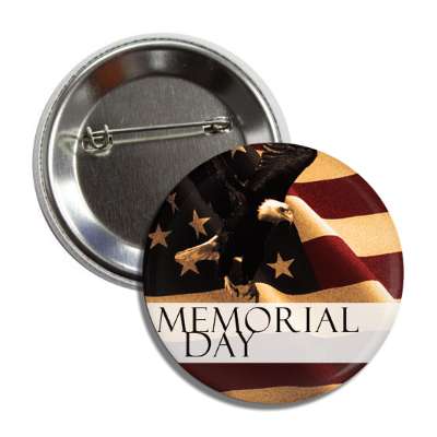 memorial day flag vintage button