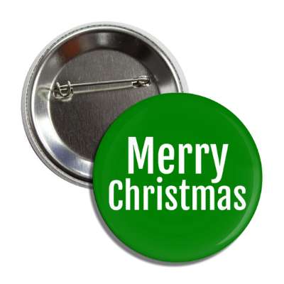 merry christmas green white button