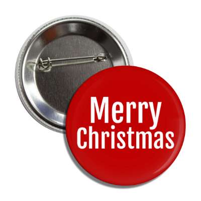 merry christmas red white button