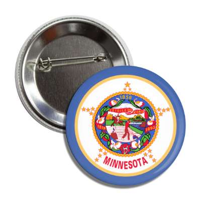 minnesota state flag usa button