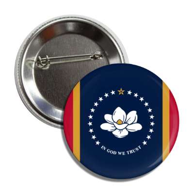 mississippi state flag usa button